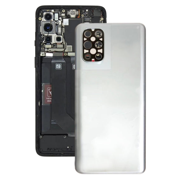 For OnePlus 8T+ 5G Battery Back Cover with Camera Lens Cover (Silver)