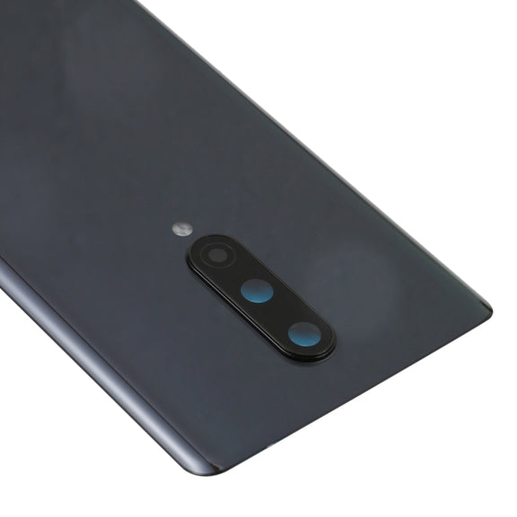 For OnePlus 8 Battery Back Cover with Camera Lens Cover (Black)