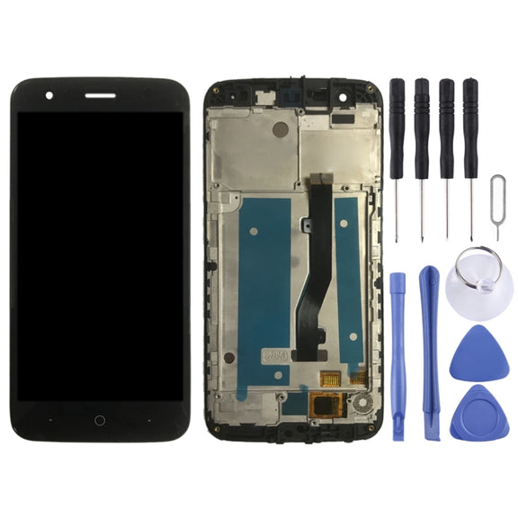 OEM LCD Screen for ZTE Blade V8 Lite  Digitizer Full Assembly with Frame���Black)