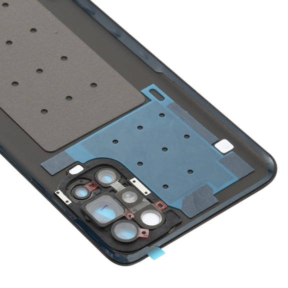 For OnePlus 9R Battery Back Cover With Camera Lens (Frosted Black)