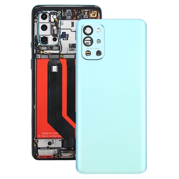 For OnePlus 9R Battery Back Cover With Camera Lens (Blue)