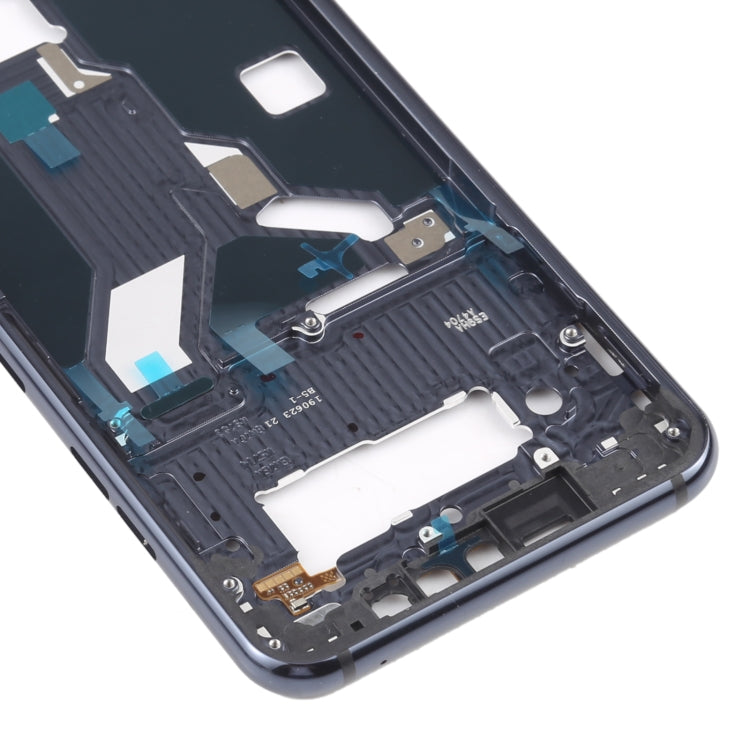 Front Housing LCD Frame Bezel Plate for LG G8s ThinQ LMG810 LM-G810 LMG810EAW (Black)