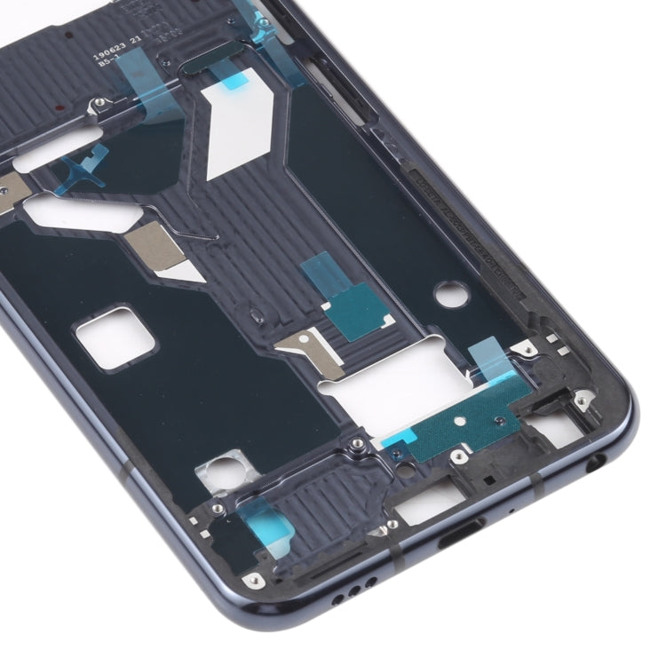 Front Housing LCD Frame Bezel Plate for LG G8s ThinQ LMG810 LM-G810 LMG810EAW (Black)