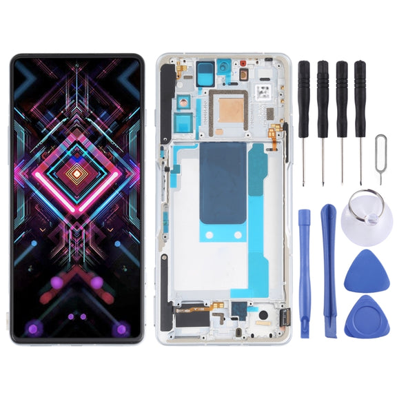 OLED LCD Screen for Xiaomi Redmi K40 Gaming M2012K10C M2104K10AC Digitizer Full Assembly With Frame(Silver)