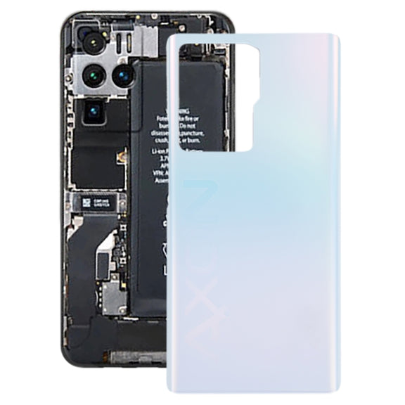Glass Battery Back Cover for ZTE Axon 30 Ultra 5G(White)