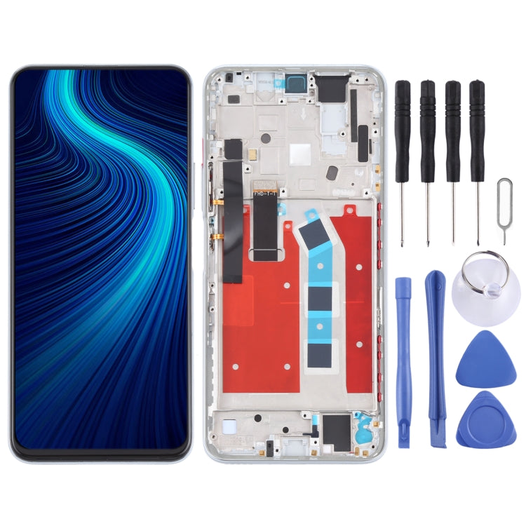 OEM LCD Screen for Honor X10 Pro Digitizer Full Assembly with Frame(Silver)