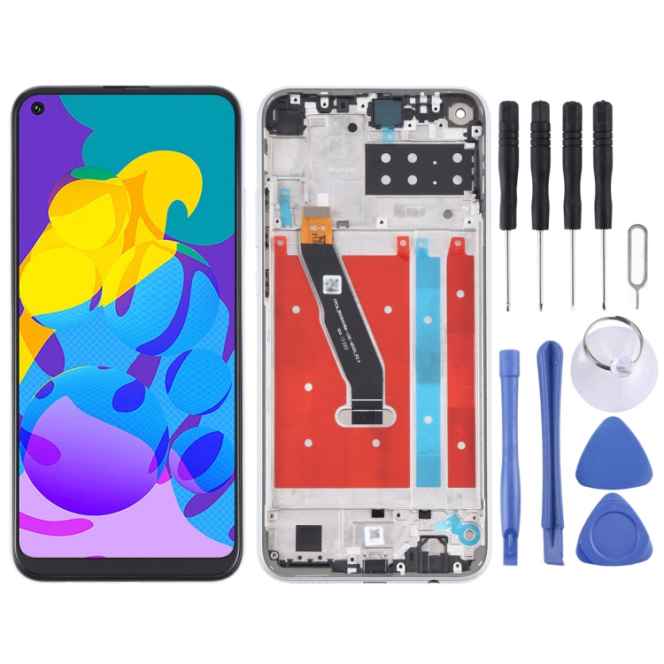 OEM LCD Screen for Honor Play 4T Digitizer Full Assembly With Frame(Silver)