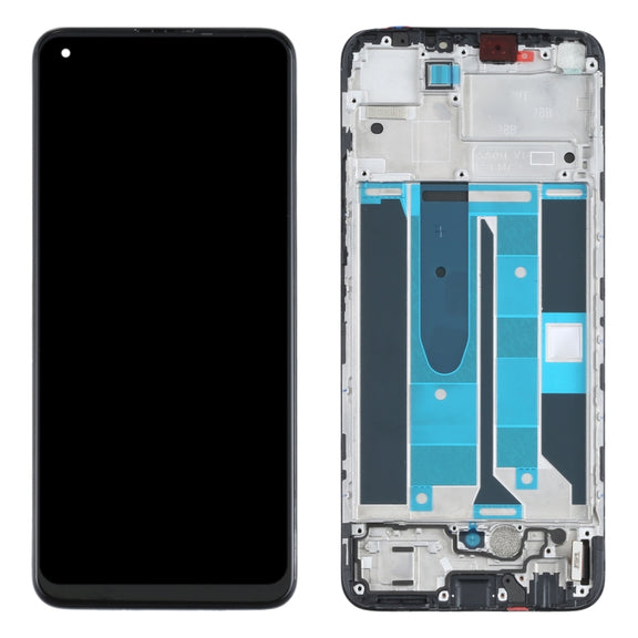 LCD Screen and Digitizer Full Assembly with Frame for OPPO Realme 8 4G