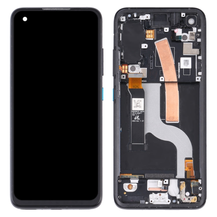 Original AMOLED LCD Screen for Asus Zenfone 8 ZS590KS Digitizer Full Assembly with Frame���Black)