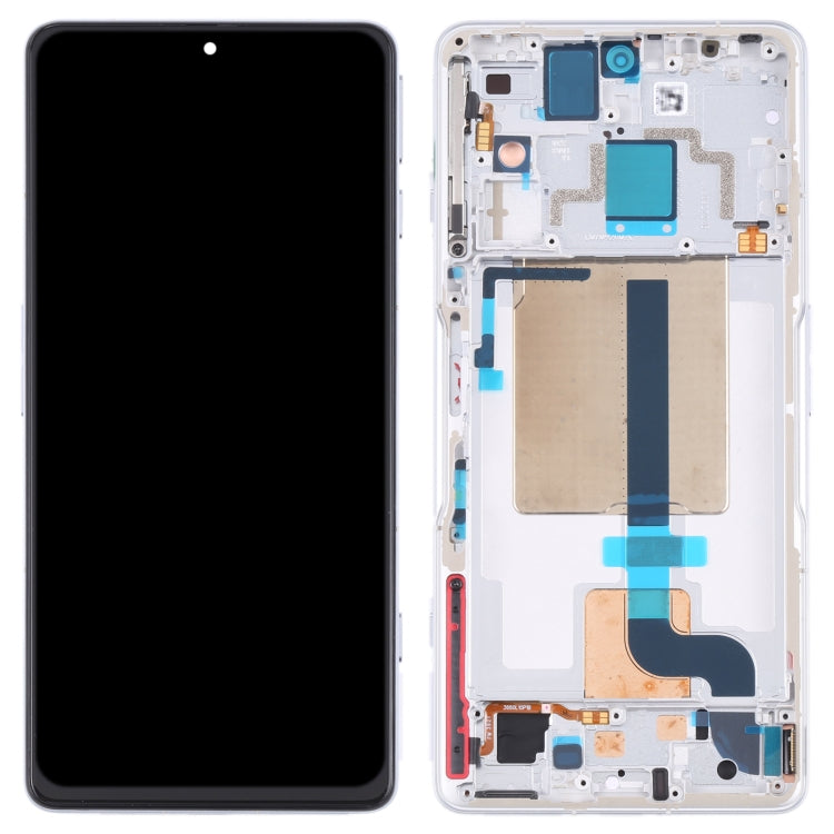 Original LCD Screen and Digitizer Full Assembly with Frame for Xiaomi Redmi K50 Gaming/Poco F4 GT(White)
