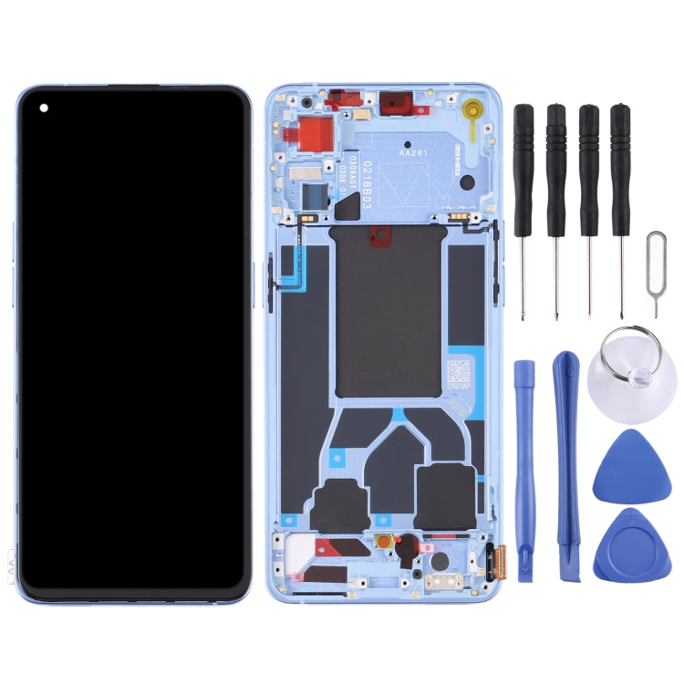 Original LCD Screen For OPPO Reno7 5G China PFJM10 Digitizer Full Assembly with Frame (Blue)