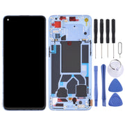 Original LCD Screen For OPPO Reno7 5G China PFJM10 Digitizer Full Assembly with Frame (Blue)