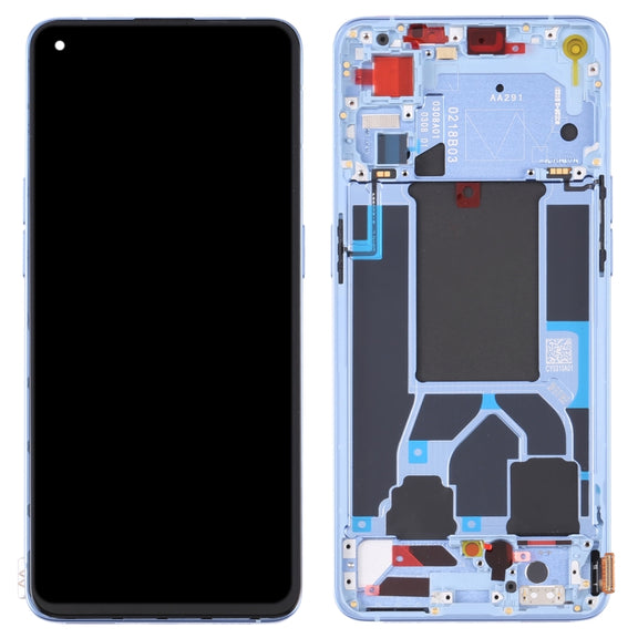 Original LCD Screen For OPPO Reno7 5G China PFJM10 Digitizer Full Assembly with Frame (Blue)
