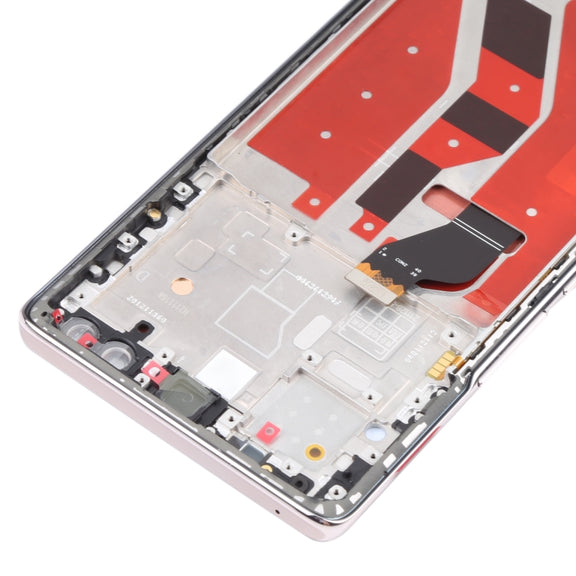 Original OLED LCD Screen for Honor 50 Pro Digitizer Full Assembly with Frame(Silver)