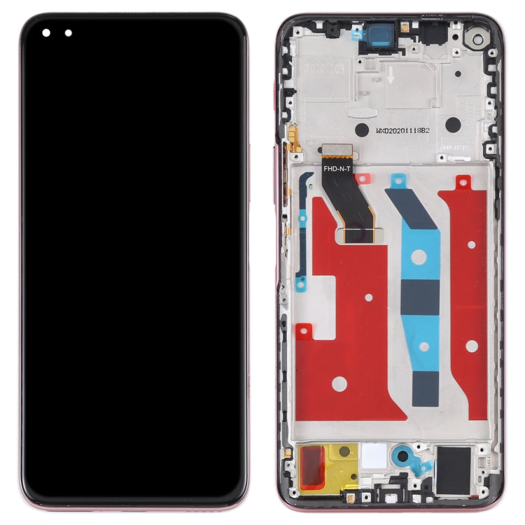 Original LCD Screen for Honor X20 Digitizer Full Assembly with Frame(Pink)