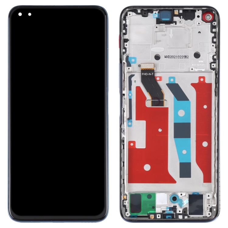 Original LCD Screen for Honor X20 Digitizer Full Assembly with Frame(Blue)