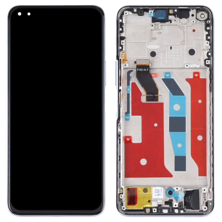 Original LCD Screen for Honor X20 Digitizer Full Assembly with Frame(Purple)