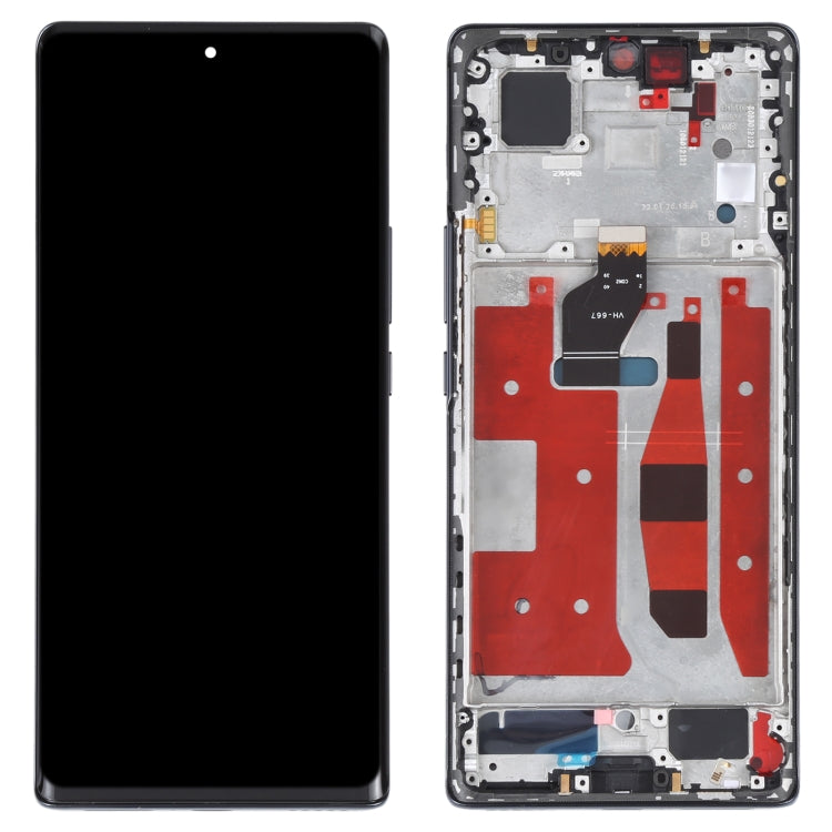 Original OLED LCD Screen for Honor 60 Digitizer Full Assembly with Frame(Black)