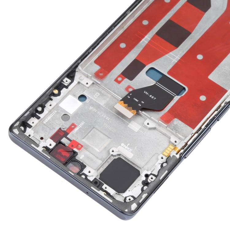 Original OLED LCD Screen for Honor 60 Digitizer Full Assembly with Frame(Black)