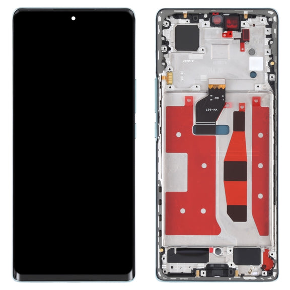 Original OLED LCD Screen for Honor 60 Digitizer Full Assembly with Frame(Green)