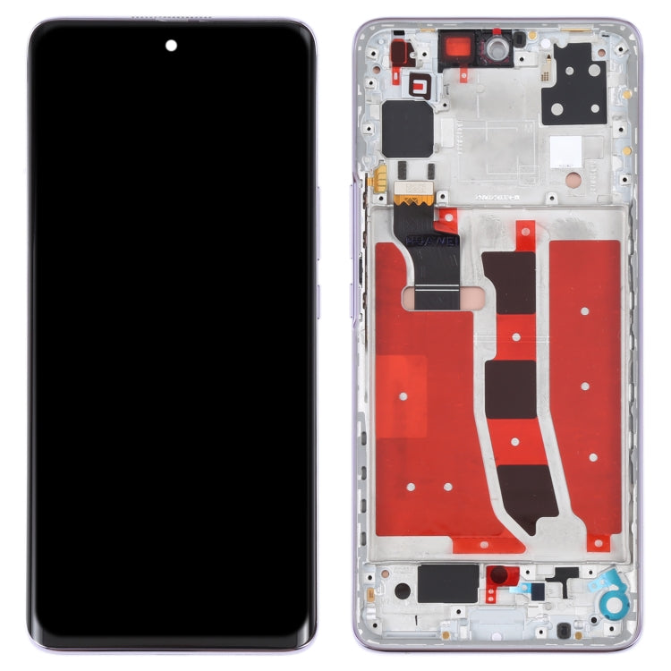 Original OLED LCD Screen for Huawei Nova 8 5G Digitizer Full Assembly with Frame(Purple)