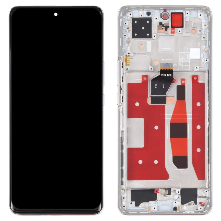 Original OLED LCD Screen for Honor 60 Pro Digitizer Full Assembly with Frame(Gold)