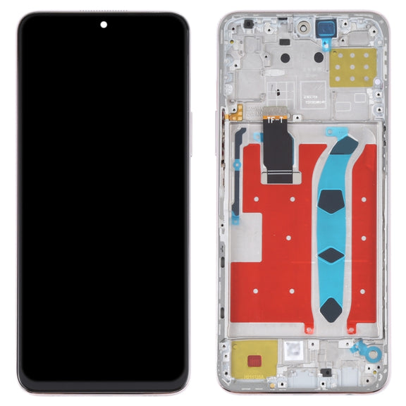 Original LCD Screen for Honor X30i Digitizer Full Assembly with Frame(Pink)