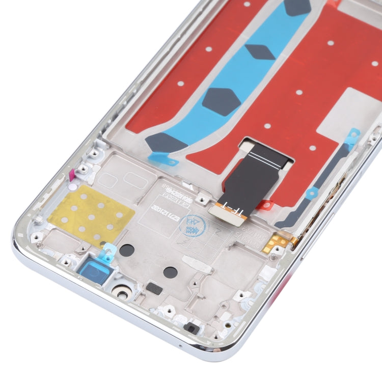 Original LCD Screen for Honor X30i Digitizer Full Assembly with Frame(Silver)