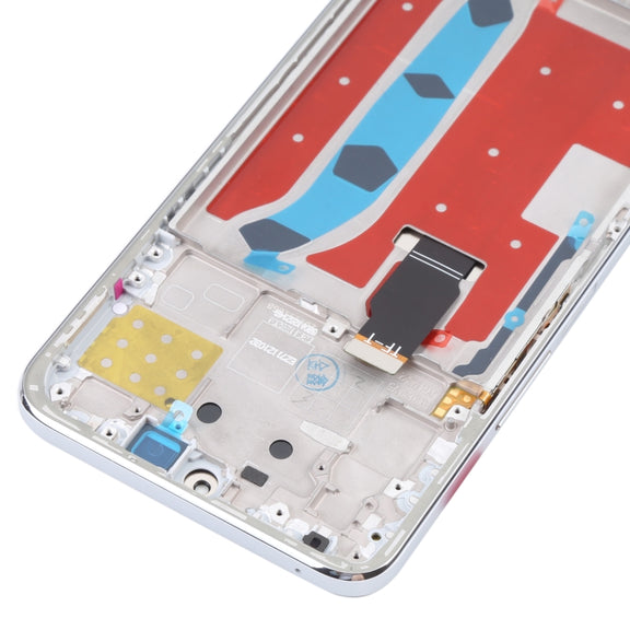 Original LCD Screen for Honor X8 Digitizer Full Assembly with Frame(Silver)