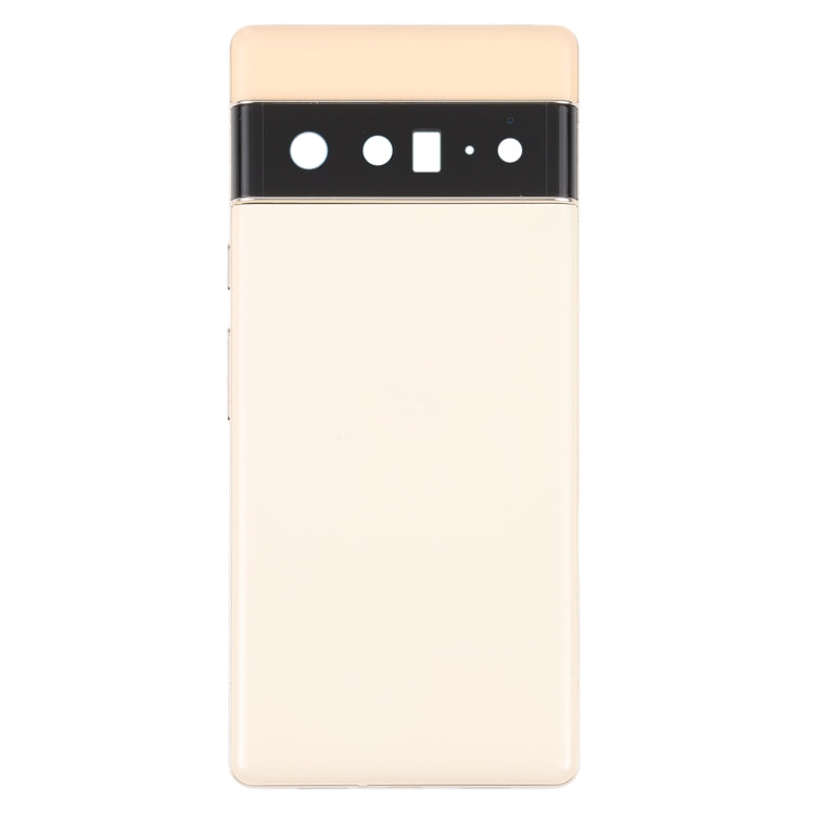For Google Pixel 6 Pro Battery Back Cover with Middle Frame(Gold)