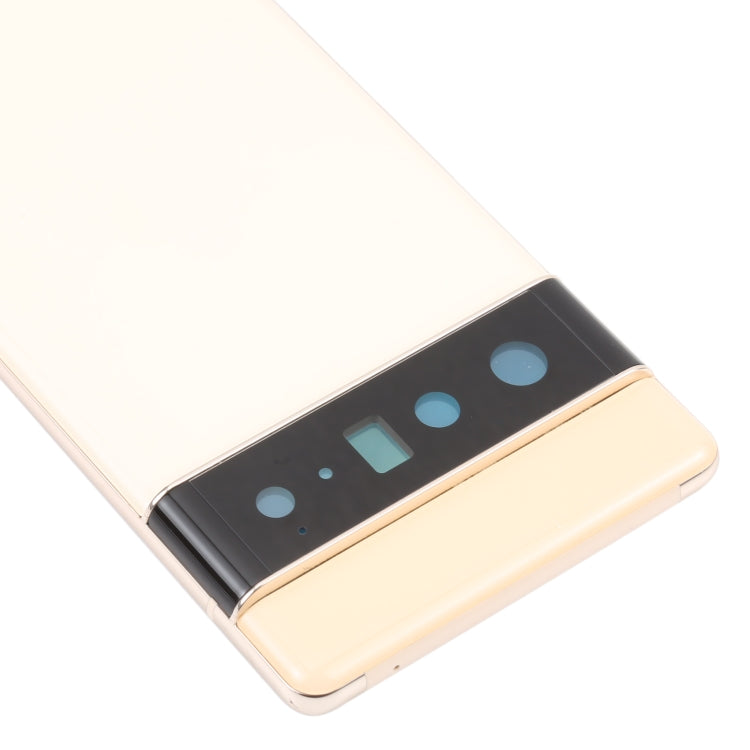 For Google Pixel 6 Pro Battery Back Cover with Middle Frame(Gold)