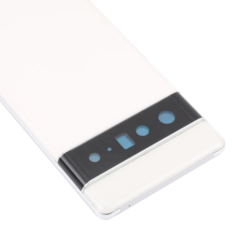 For Google Pixel 6 Pro Battery Back Cover with Middle Frame(White)