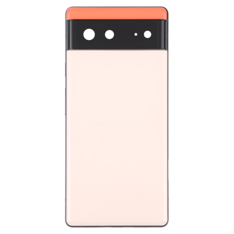 For Google Pixel 6 Battery Back Cover with Middle Frame(Pink)