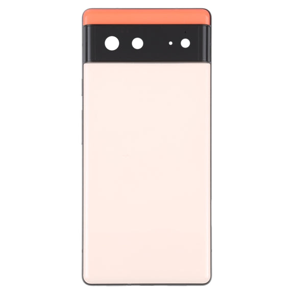 For Google Pixel 6 Battery Back Cover with Middle Frame(Pink)