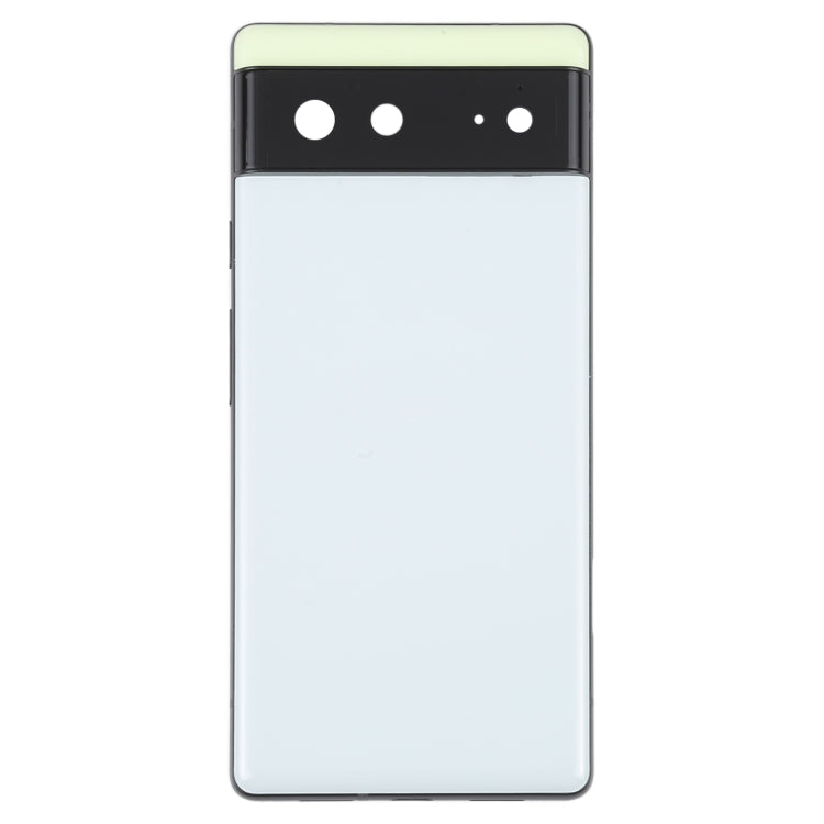 For Google Pixel 6 Battery Back Cover with Middle Frame(White)