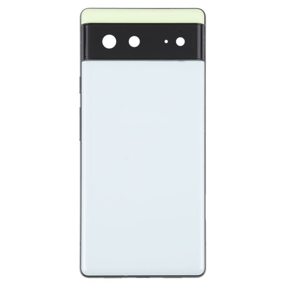 For Google Pixel 6 Battery Back Cover with Middle Frame(White)