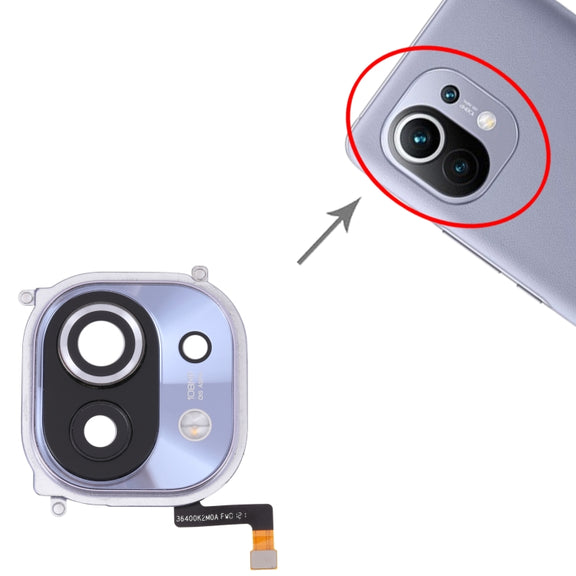 For Xiaomi Mi 11 Back Camera Lens Frame (Purple)