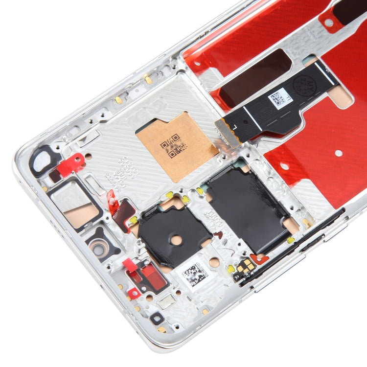 Original LCD Screen For Huawei P50 Pro Digitizer Full Assembly with Frame(Silver)