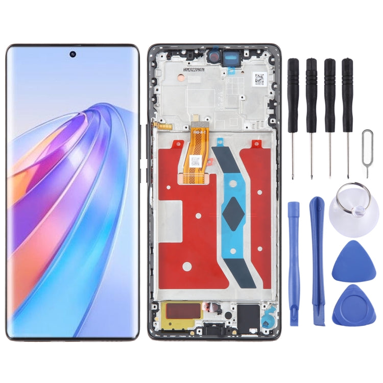 Original LCD Screen For Honor X40 Digitizer Full Assembly with Frame(Black)