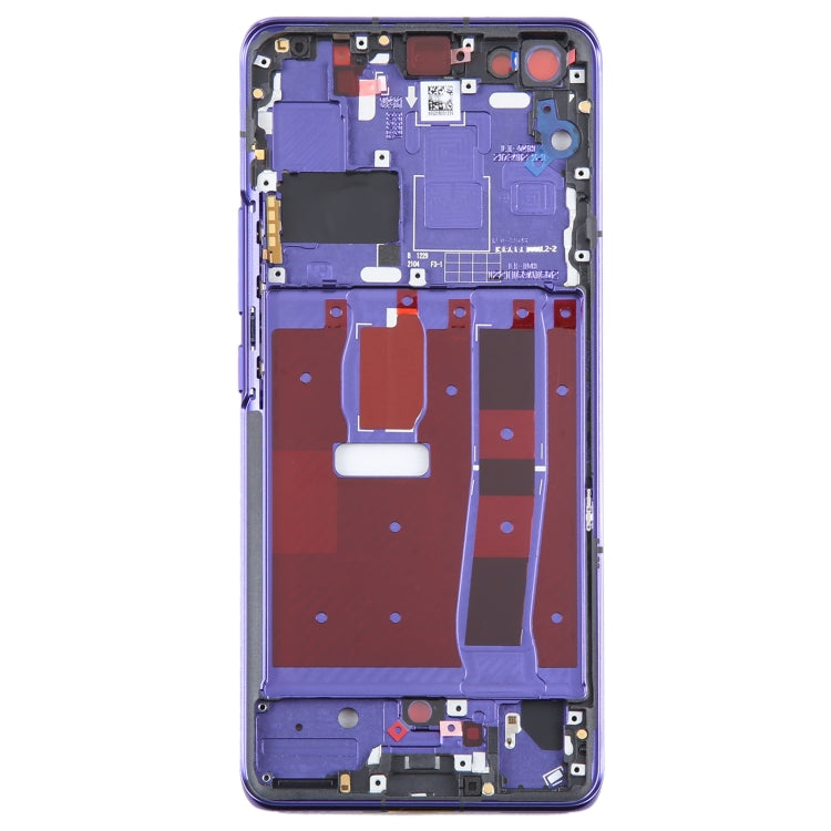 For Huawei nova 7 Pro Original Front Housing LCD Frame Bezel Plate(Purple)