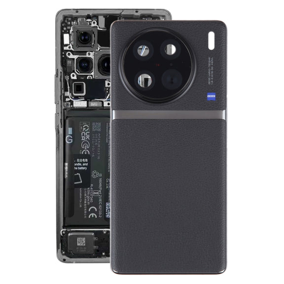 For vivo X90 Pro Original Battery Back Cover with Camera Lens Cover(Black)