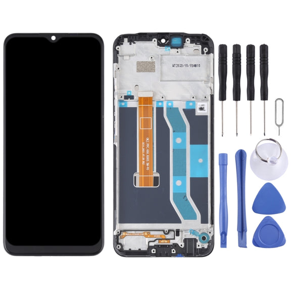 Original LCD Screen and Digitizer Full Assembly With Frame for OPPO Realme C15 RMX2180(Qualcomm Version)