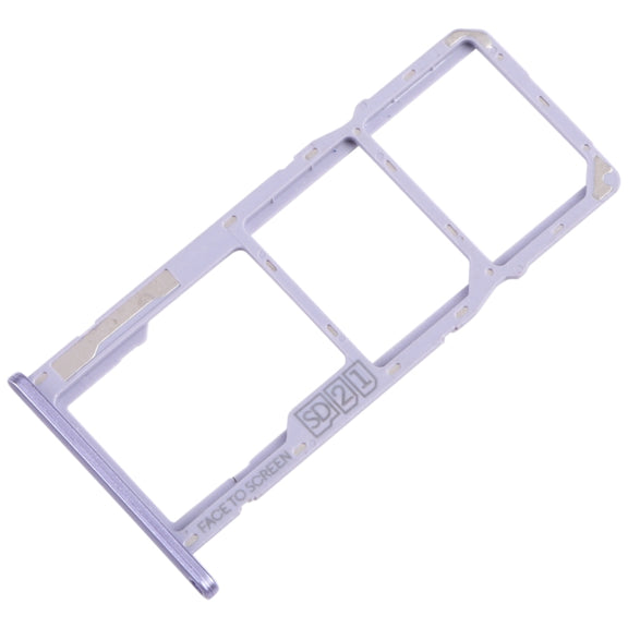 For Motorola Moto G7 Play SIM Card Tray + SIM Card Tray + Micro SD Card Tray (Purple)