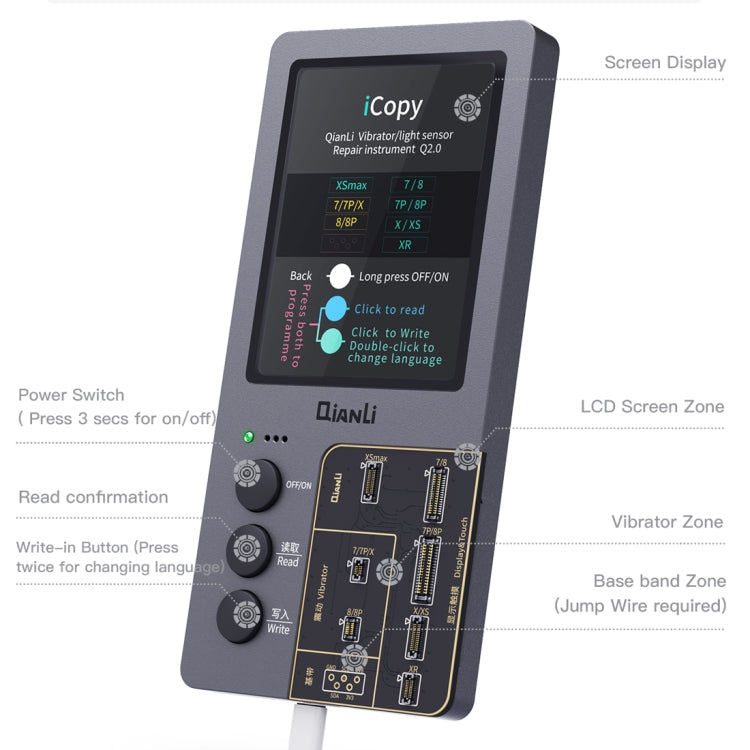 Qianli iCopy Plus 3 in 1 LCD Screen Original Color Repair Programmer For iPhone