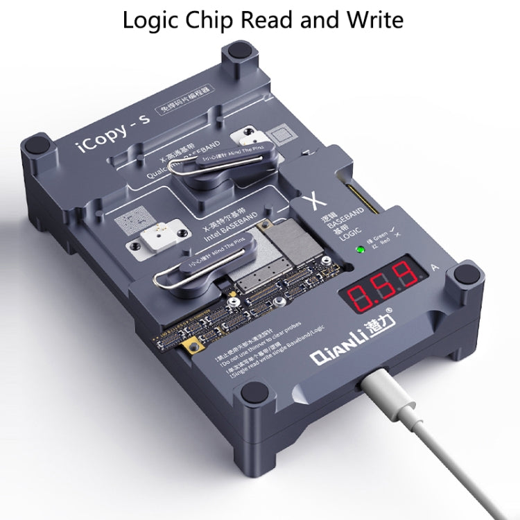Qianli iCopy-S Double Sided Chip Test Stand 4 in1 Logic Baseband EEPROM Chip Non-removal For iPhone 7 / 7 Plus / 8 / 8 Plus