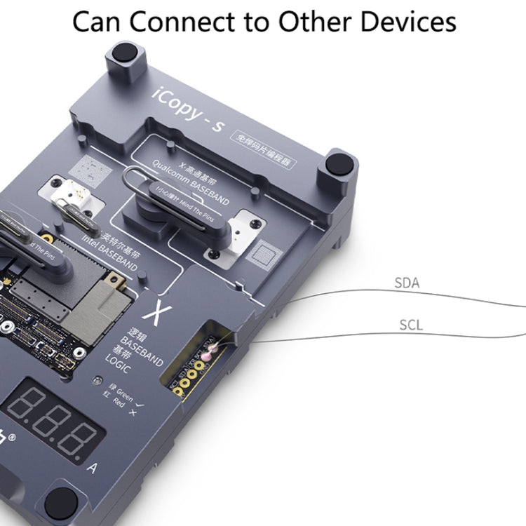 Qianli iCopy-S Double Sided Chip Test Stand 4 in1 Logic Baseband EEPROM Chip Non-removal For iPhone 7 / 7 Plus / 8 / 8 Plus