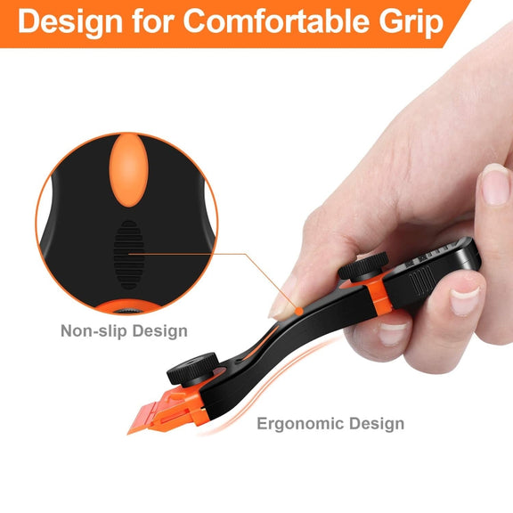 Double Headed Scraper Blade Glue Squeegee Remover Cleaner Tool (Yellow)