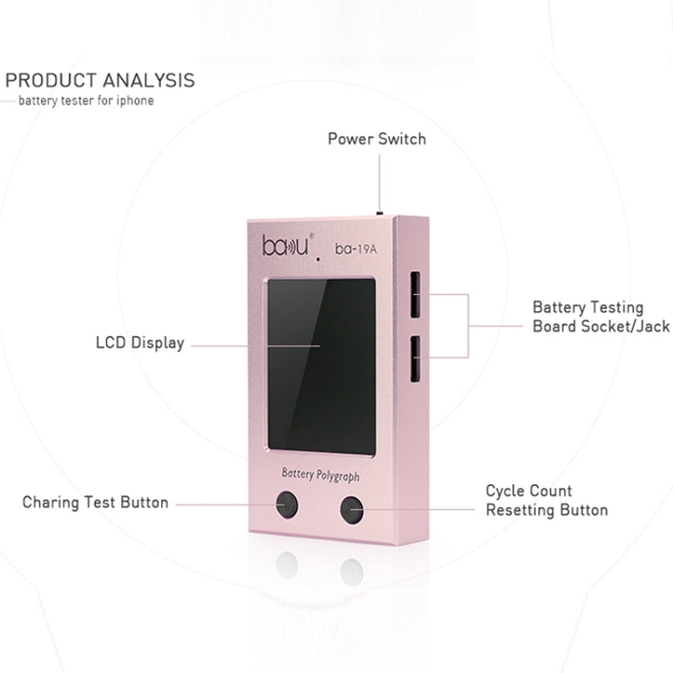 BAKU BA-19B Battery Polygraph for iPhone Battery (Grey)
