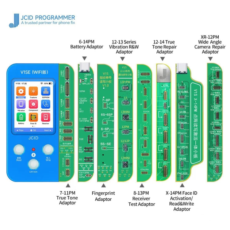 JC V1SE Testing Repair Vibration Board Adaptor For iPhone 12-13 Pro Max