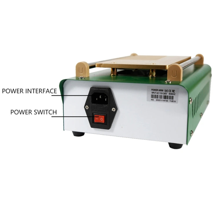 BST-B-856A AC 220V Electrical Vacuum Pump LCD Screen Separator, UK Plug